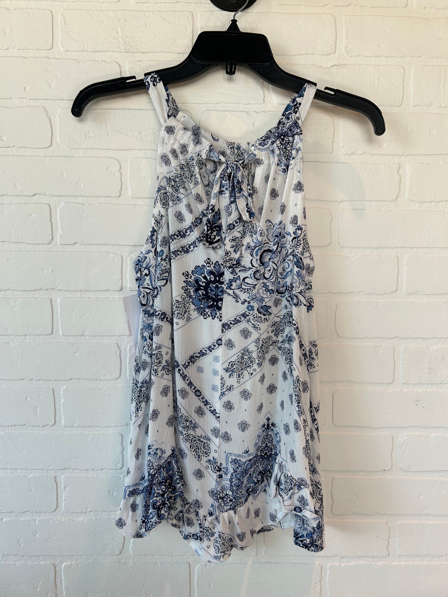 Blue & White Top Sleeveless Maurices, Size S