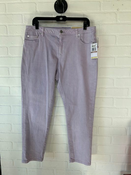 Purple Jeans Skinny Michael By Michael Kors, Size 12