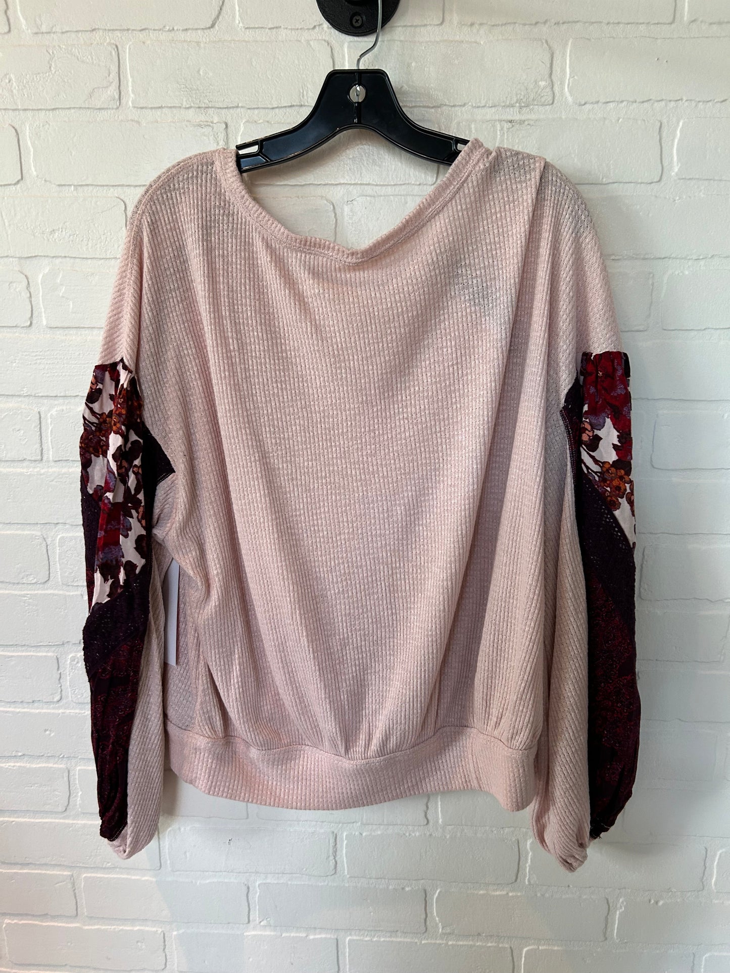 Pink & Purple Top Long Sleeve Free People, Size L