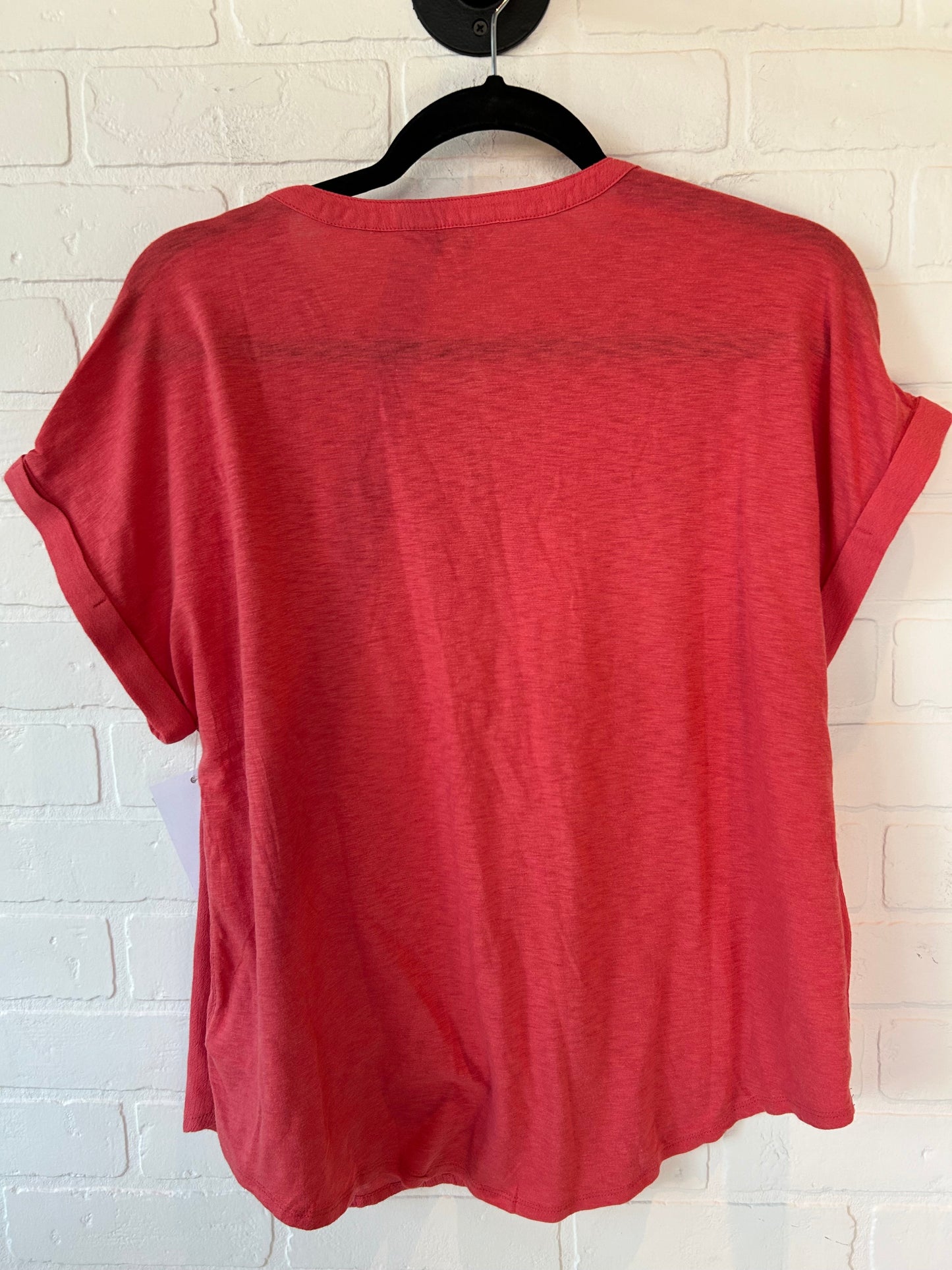 Orange Top Short Sleeve Lucky Brand, Size L