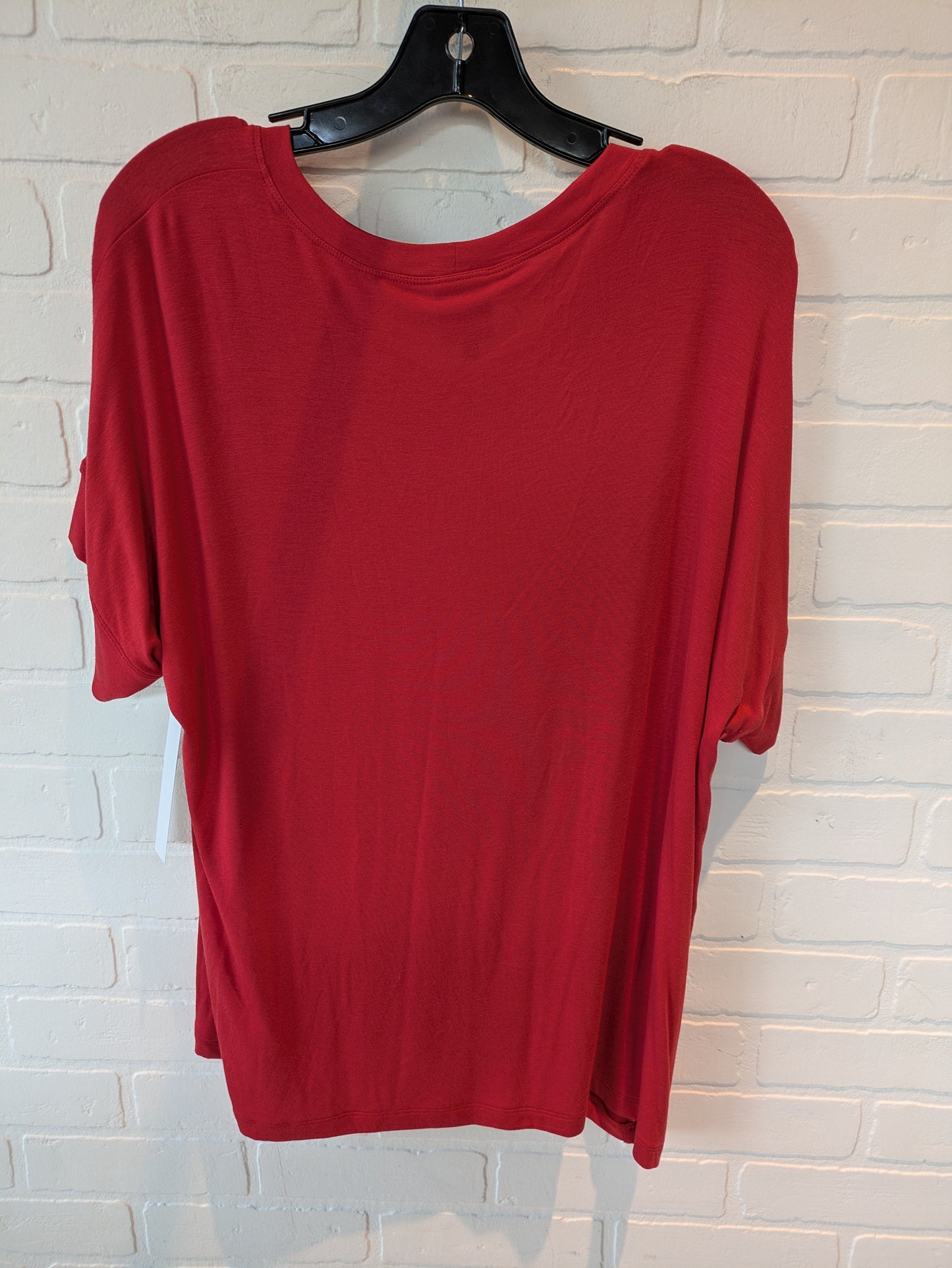 Red Top Short Sleeve Basic Cabi, Size S
