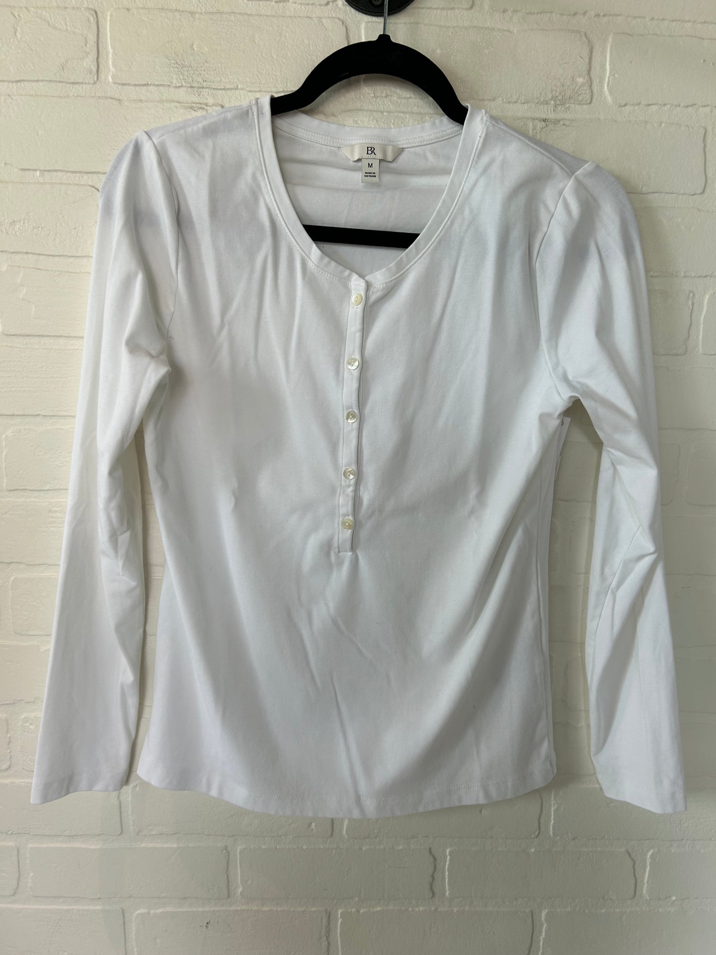 White Top Long Sleeve Basic Banana Republic, Size M