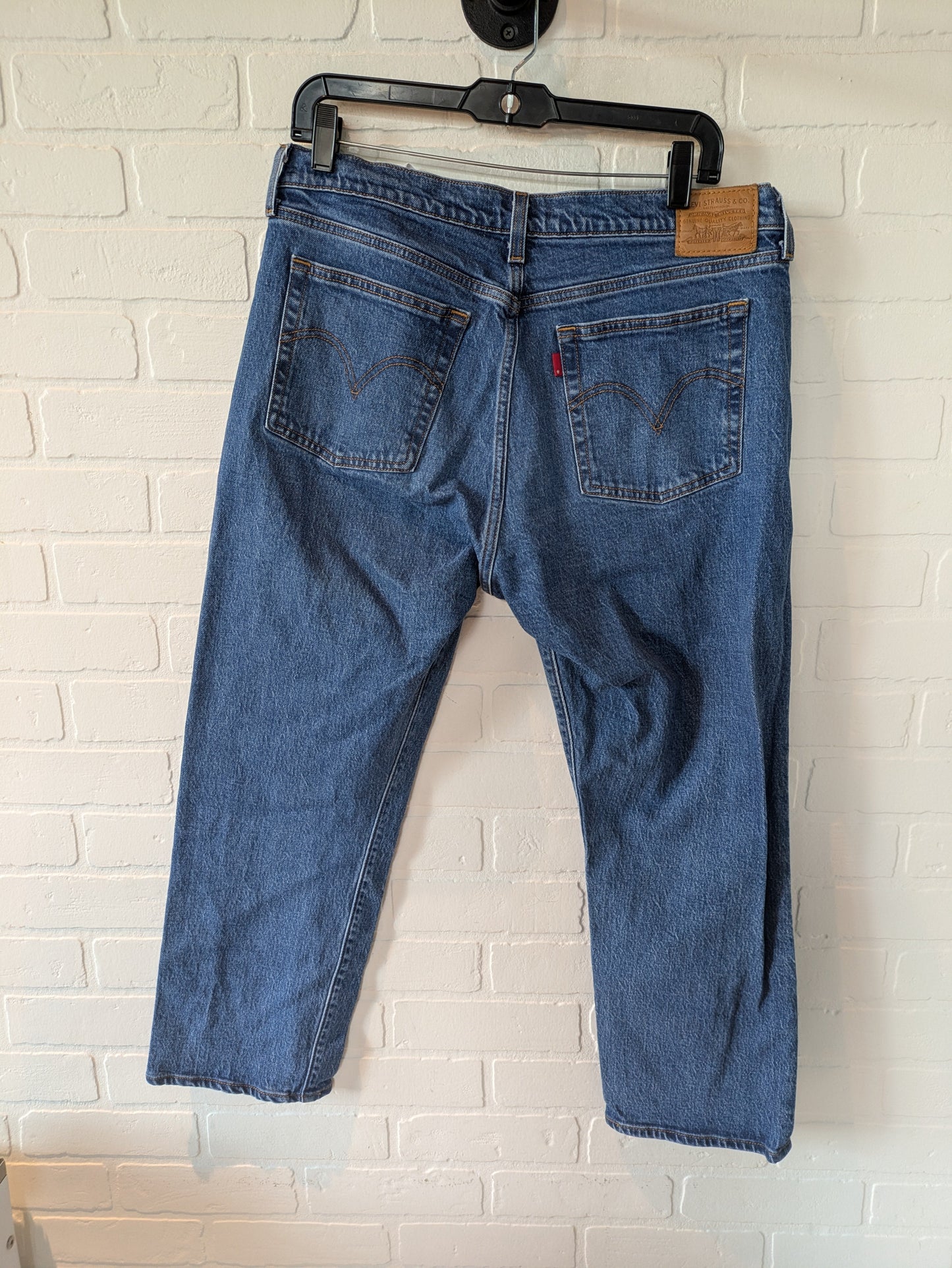 Blue Denim Jeans Straight Levis, Size 14