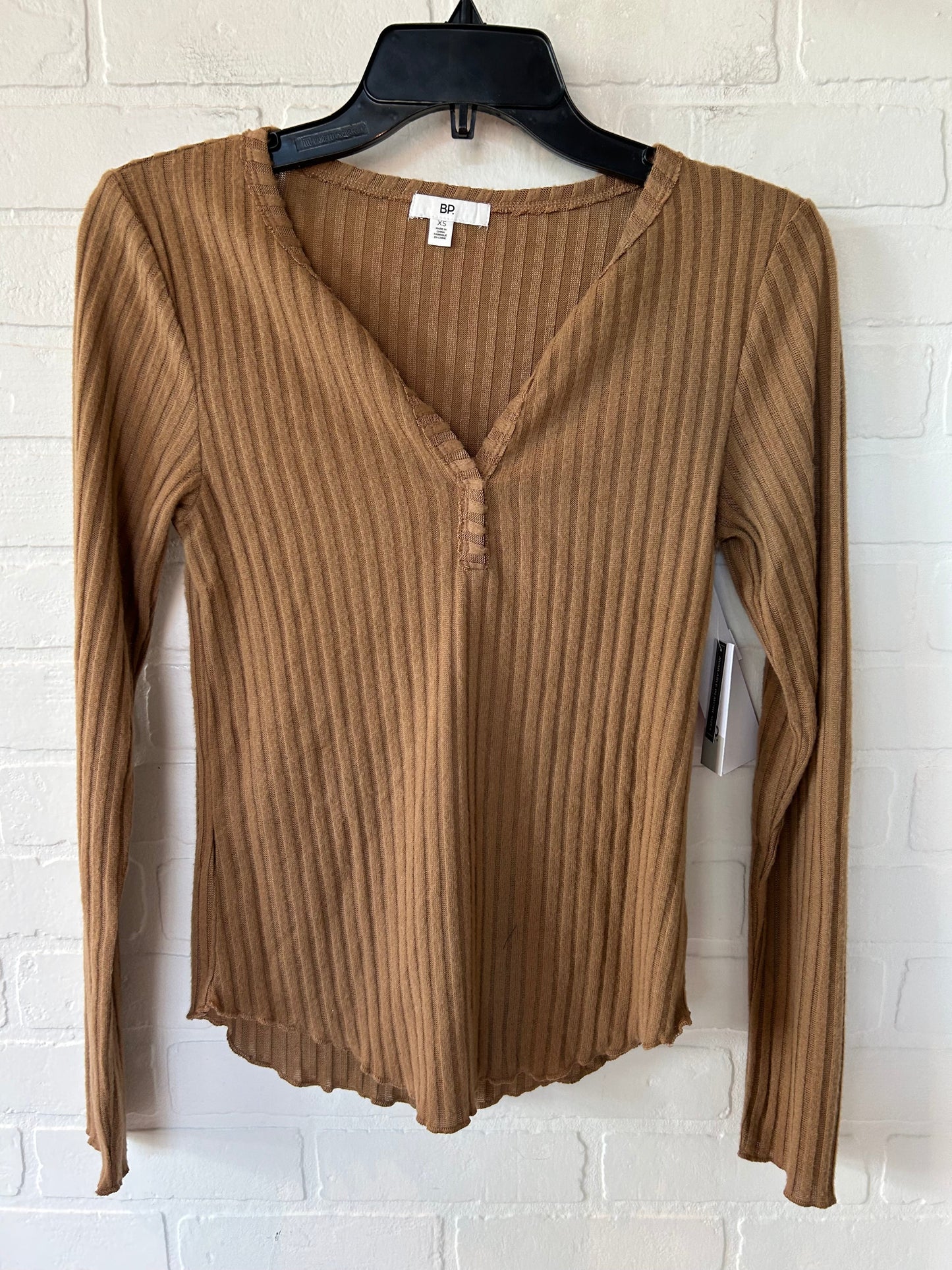 Brown Top Long Sleeve Bp, Size Xs