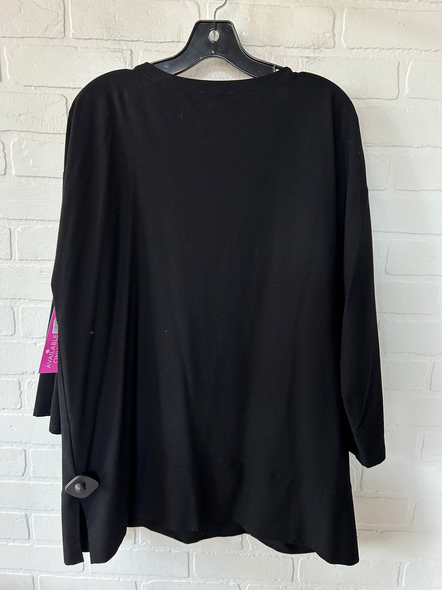 Black Top Long Sleeve Eileen Fisher, Size M