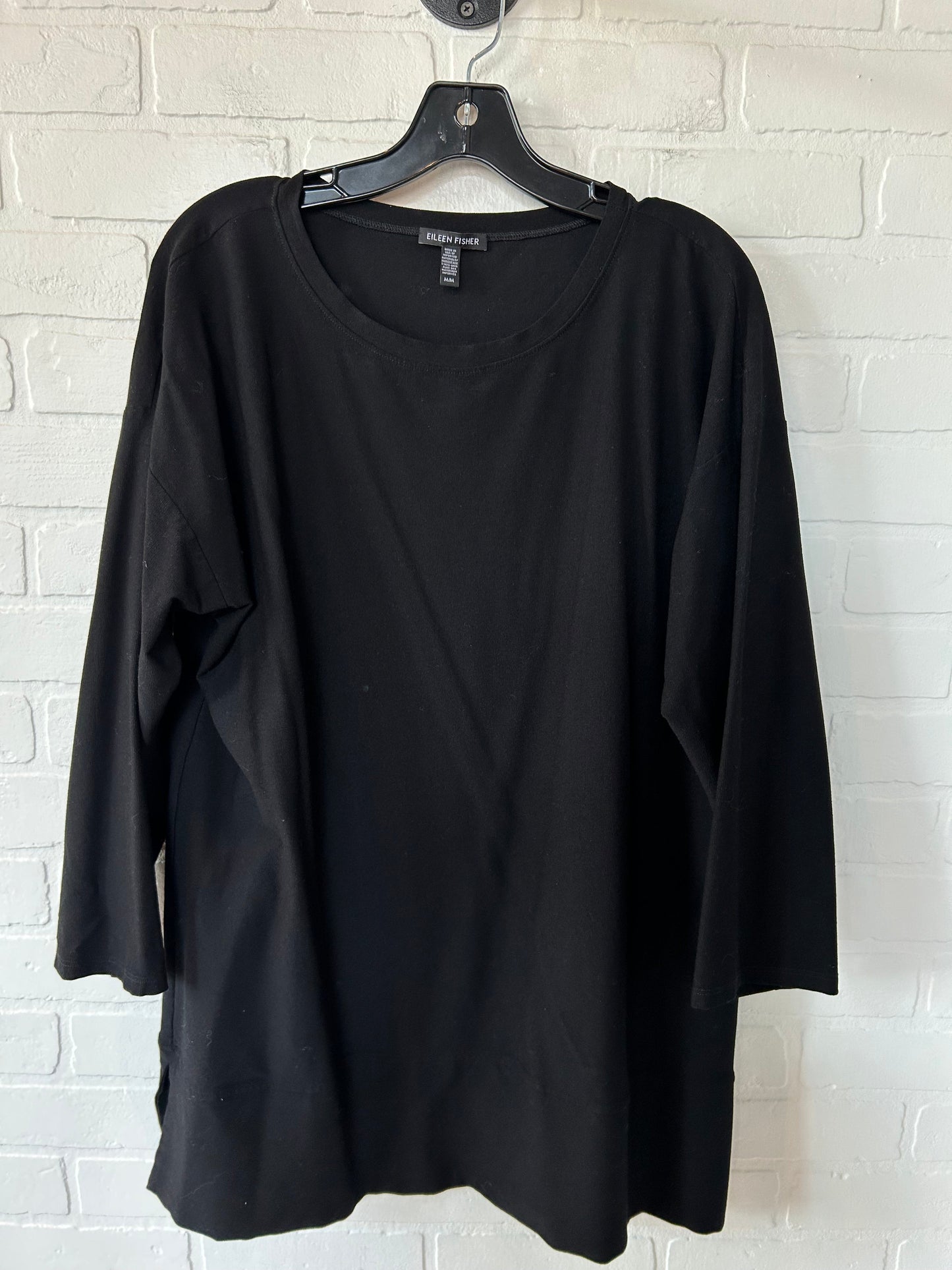 Black Top Long Sleeve Eileen Fisher, Size M