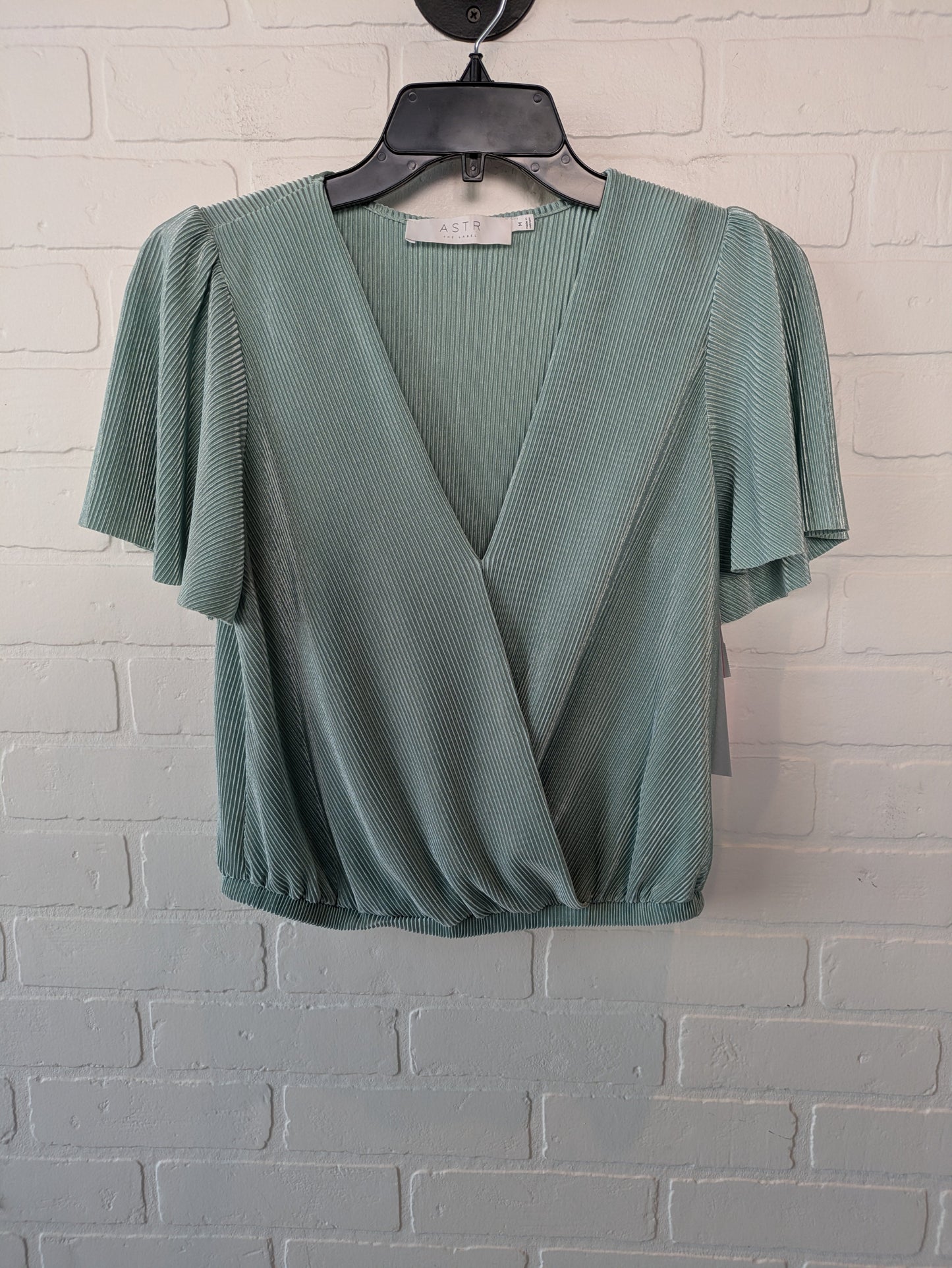 Green Top Short Sleeve Astr, Size M