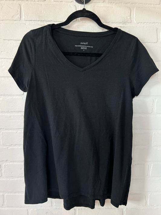 Black Top Short Sleeve Basic Pure Jill, Size S