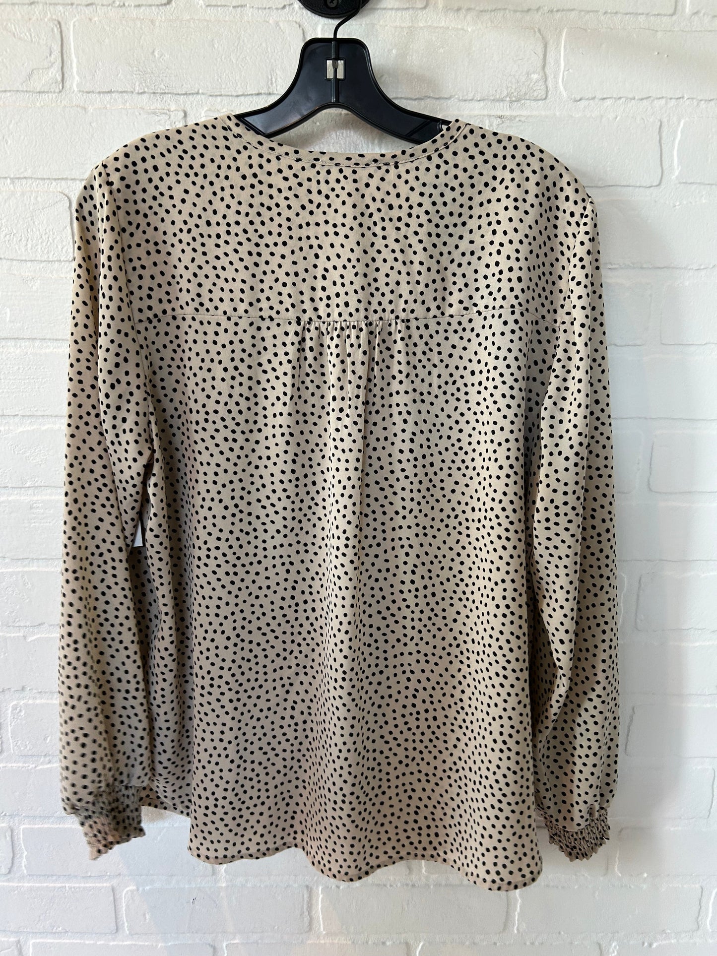 Black & Cream Top Long Sleeve Pleione, Size M