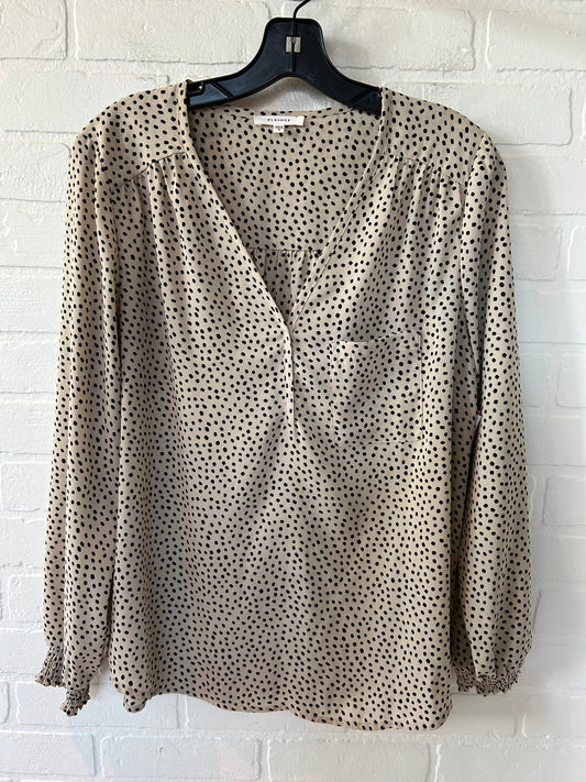 Black & Cream Top Long Sleeve Pleione, Size M