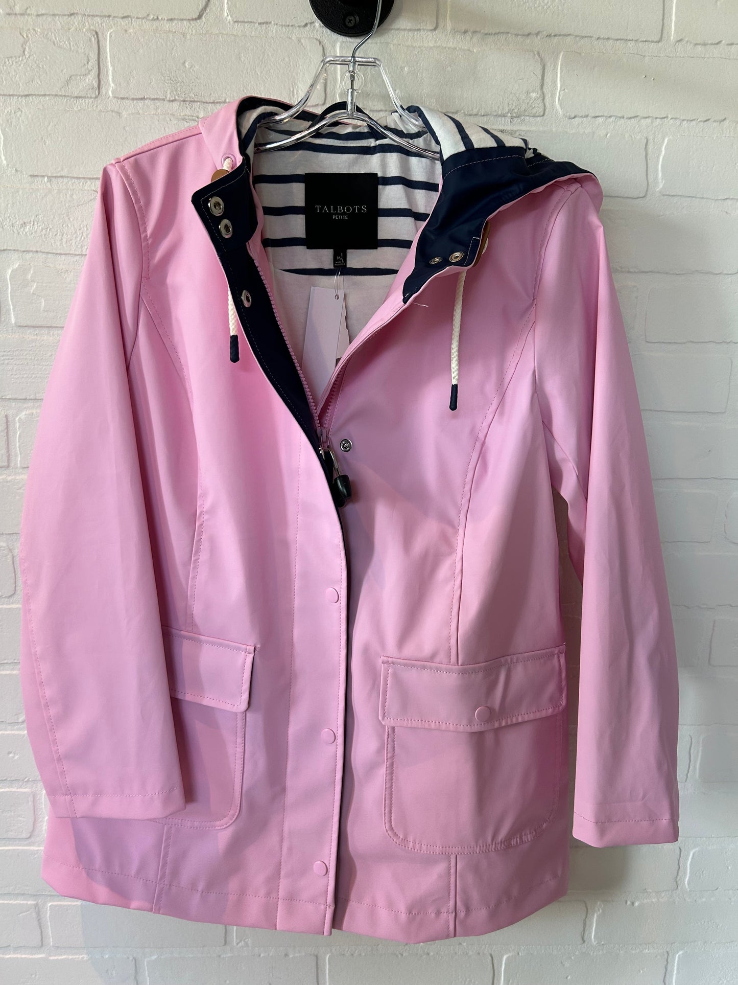 Pink Coat Raincoat Talbots, Size M