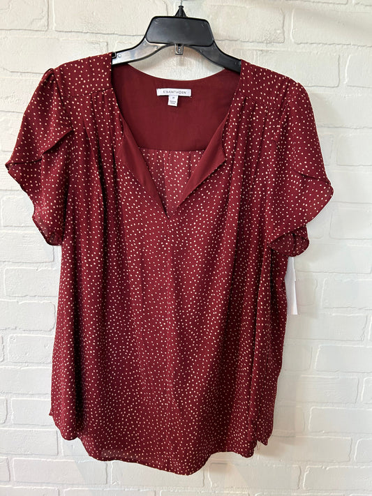 Red Top Short Sleeve 41 Hawthorn, Size 2x