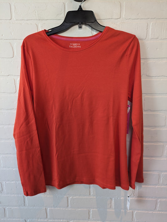 Orange Top Long Sleeve Basic Talbots, Size L