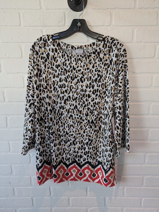 Black & White Top Long Sleeve Chicos, Size M