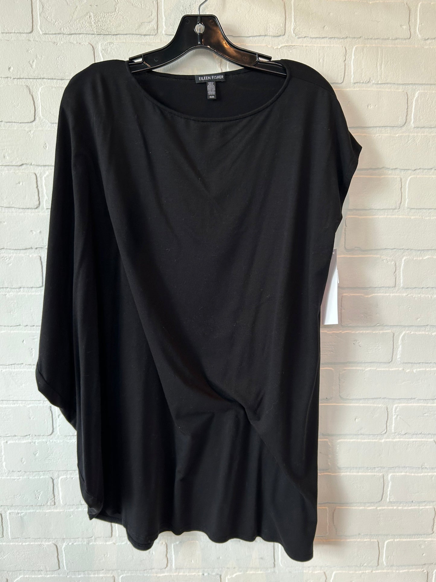 Tunic Short Sleeve By Eileen Fisher In Black, Size: M