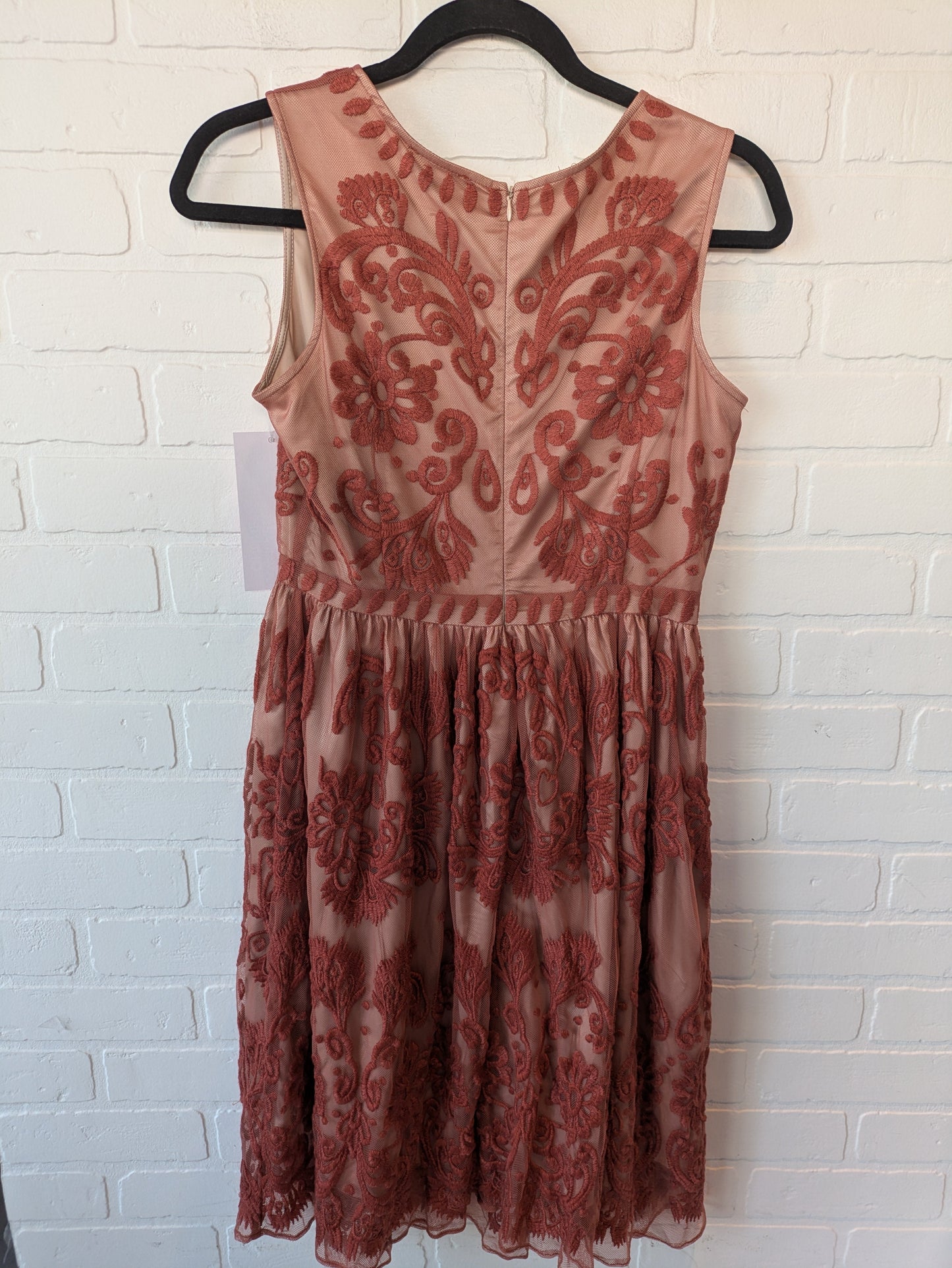 Orange Dress Party Midi Sundance, Size Xs