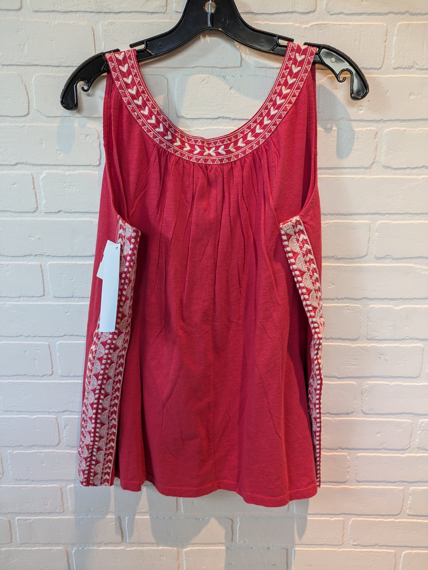 Red & White Top Sleeveless Sundance, Size L