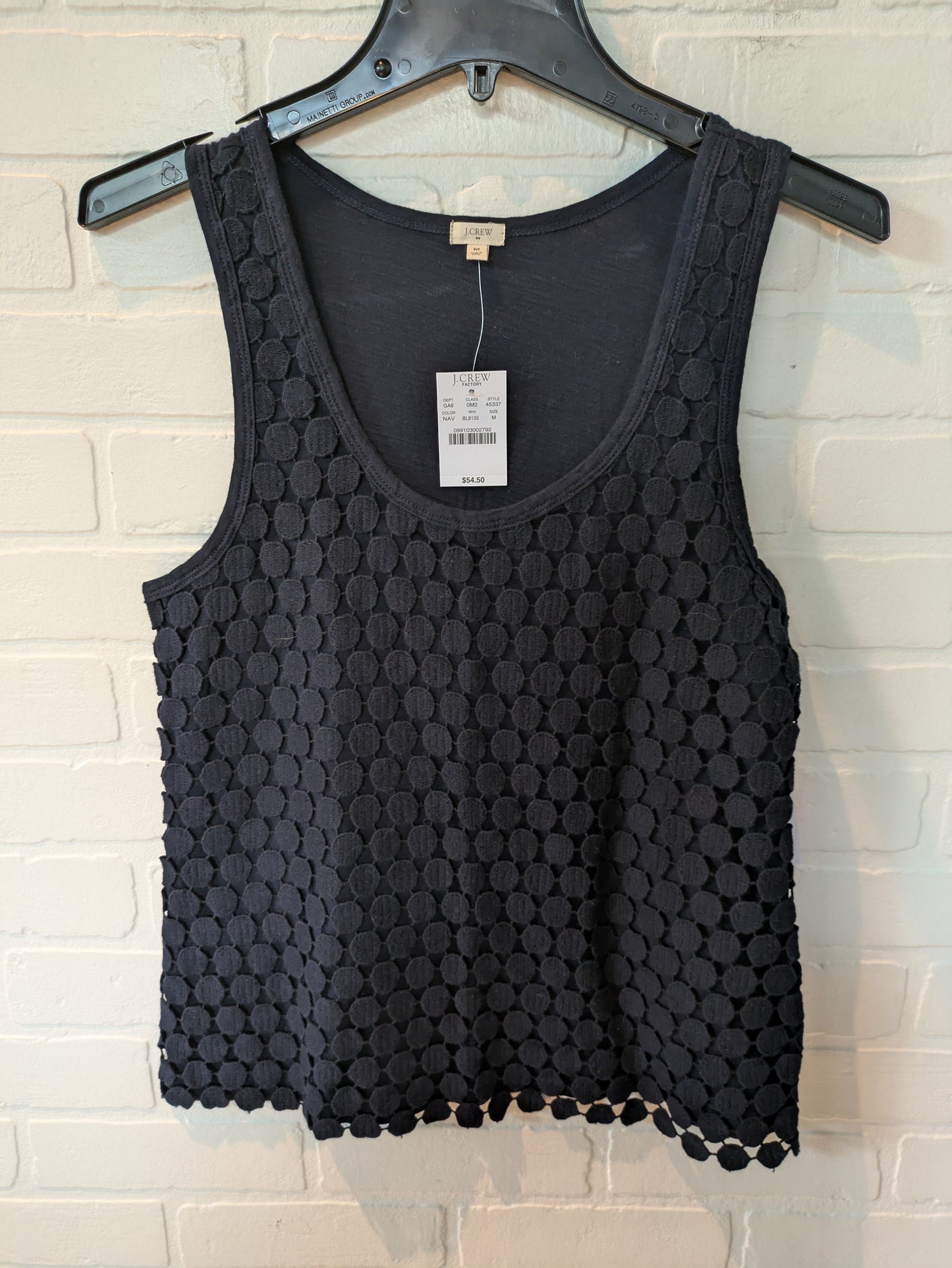 Top Sleeveless By J. Crew In Blue, Size: M