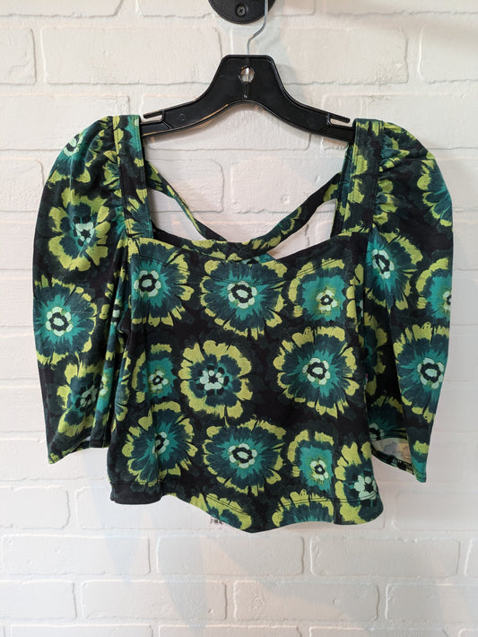 Top 3/4 Sleeve By Free People In Green, Size: M