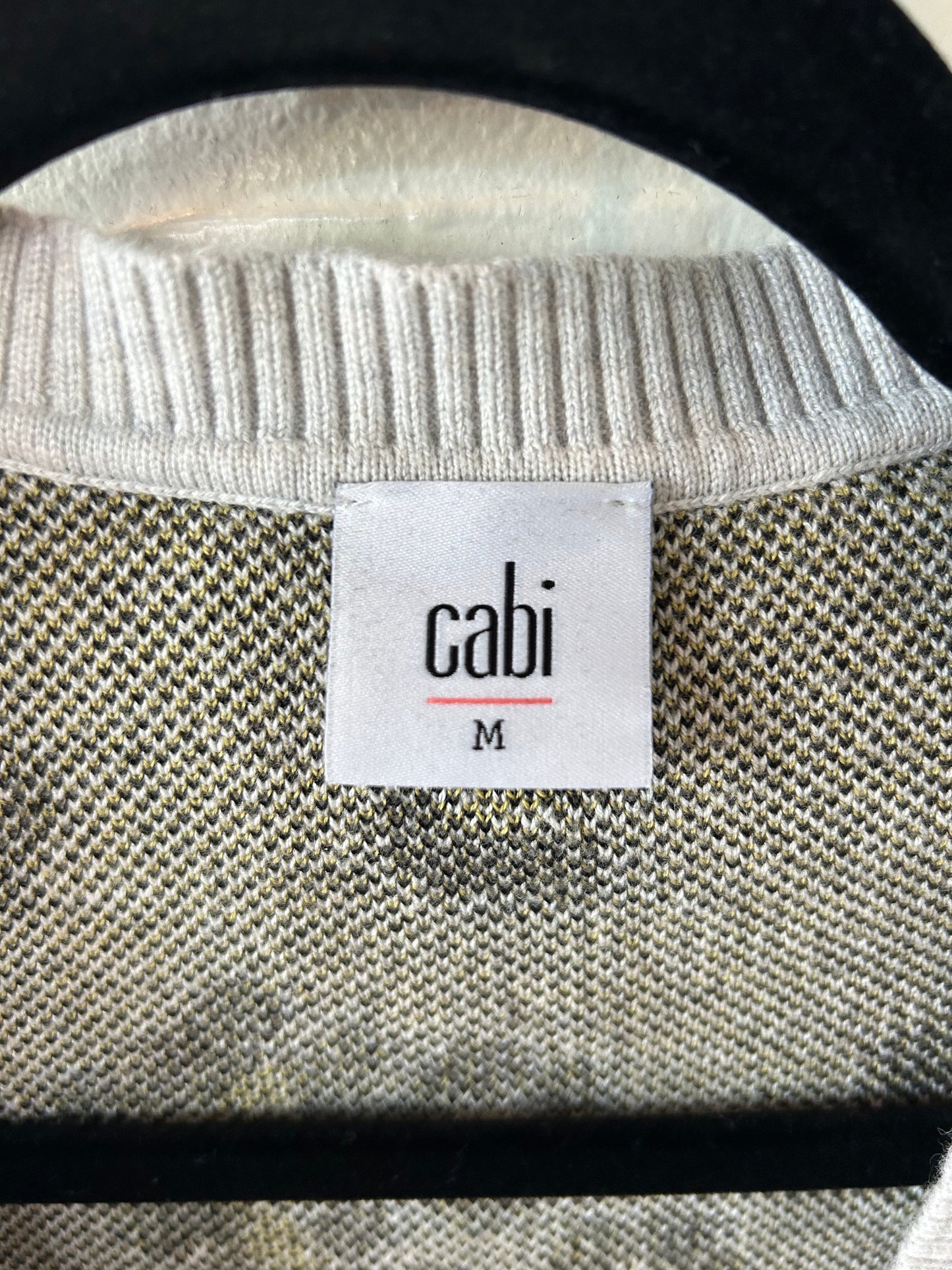 Sweater Cardigan By Cabi In Grey, Size: M