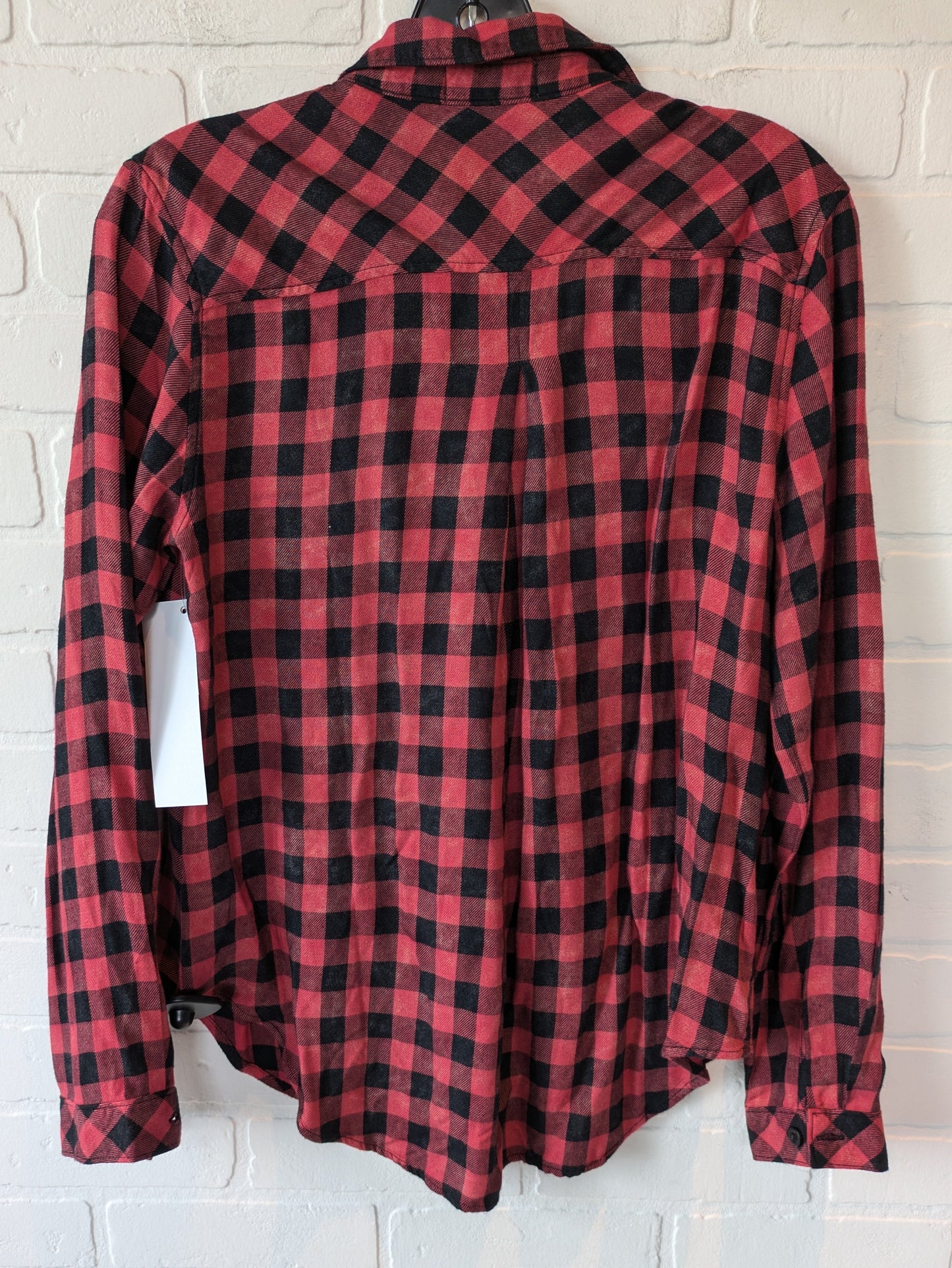 Top Long Sleeve By Cloth & Stone In Black & Red, Size: Xs