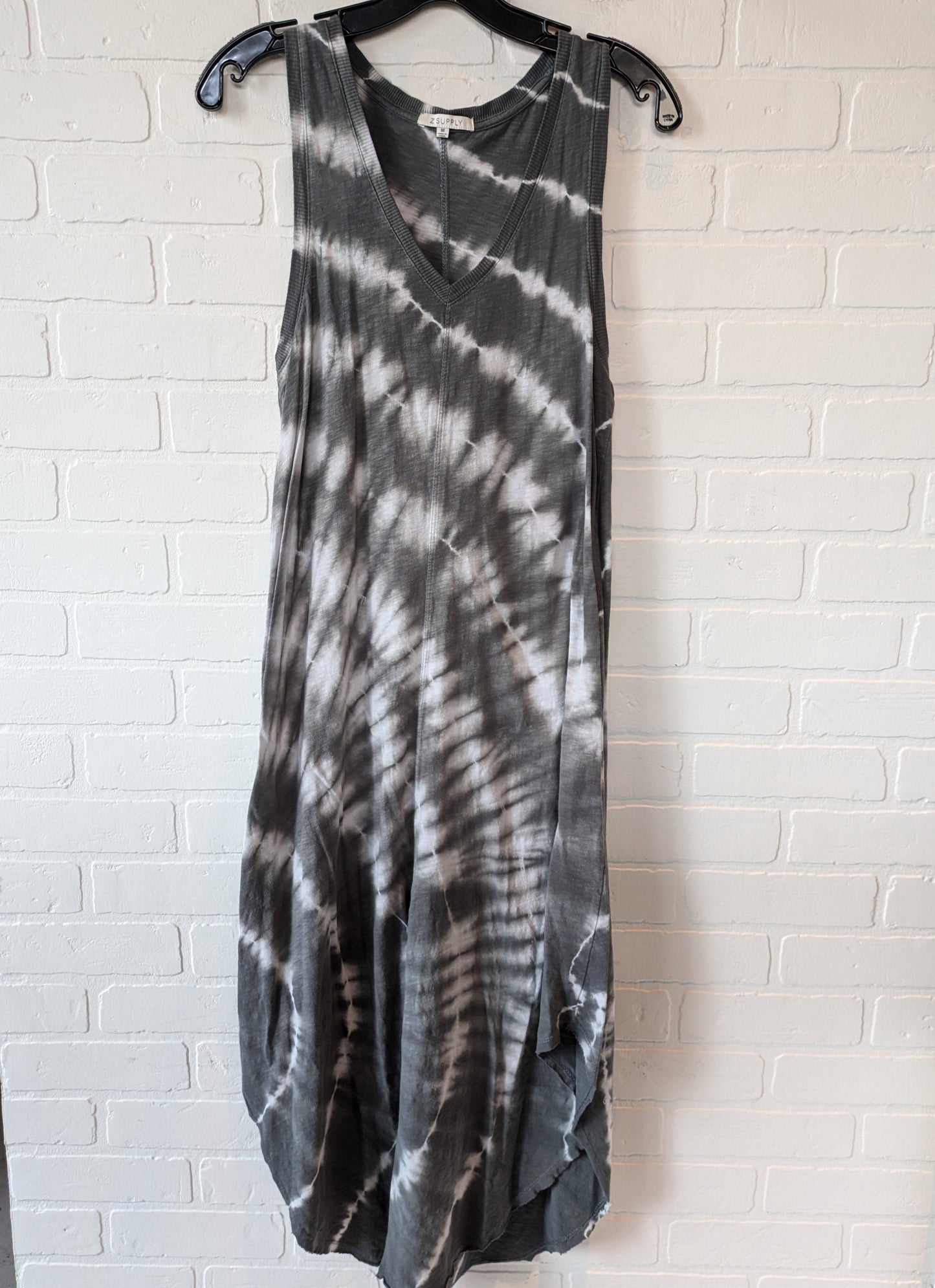 Dress Casual Midi By Z Supply In Grey & White, Size: M