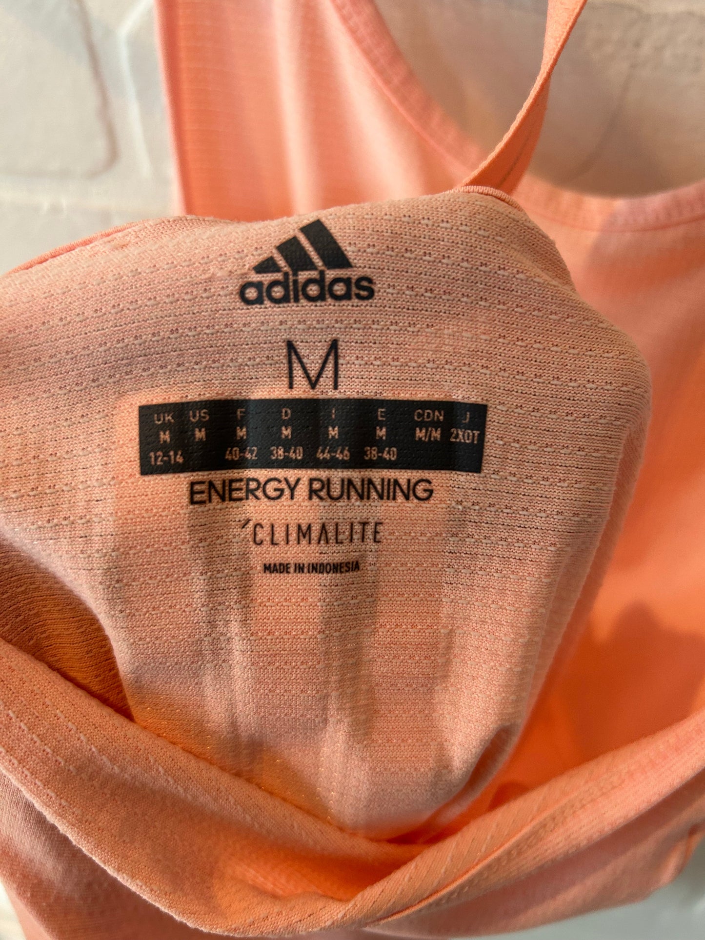 Athletic Tank Top By Adidas In Peach, Size: M