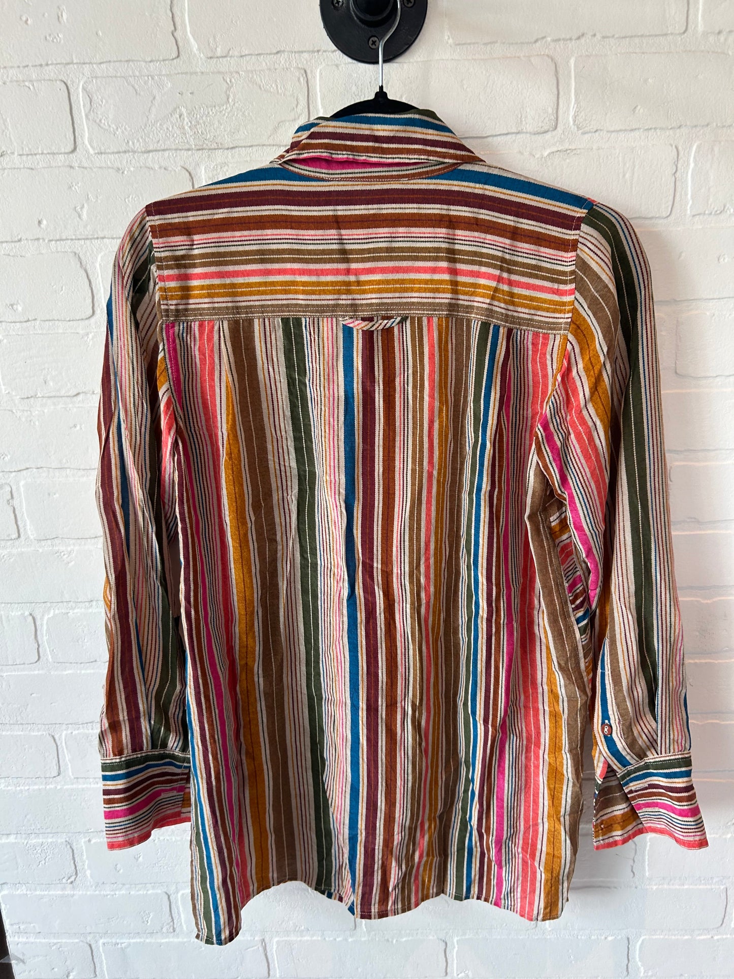 Top Long Sleeve By Johnny Was In Striped Pattern, Size: Xs