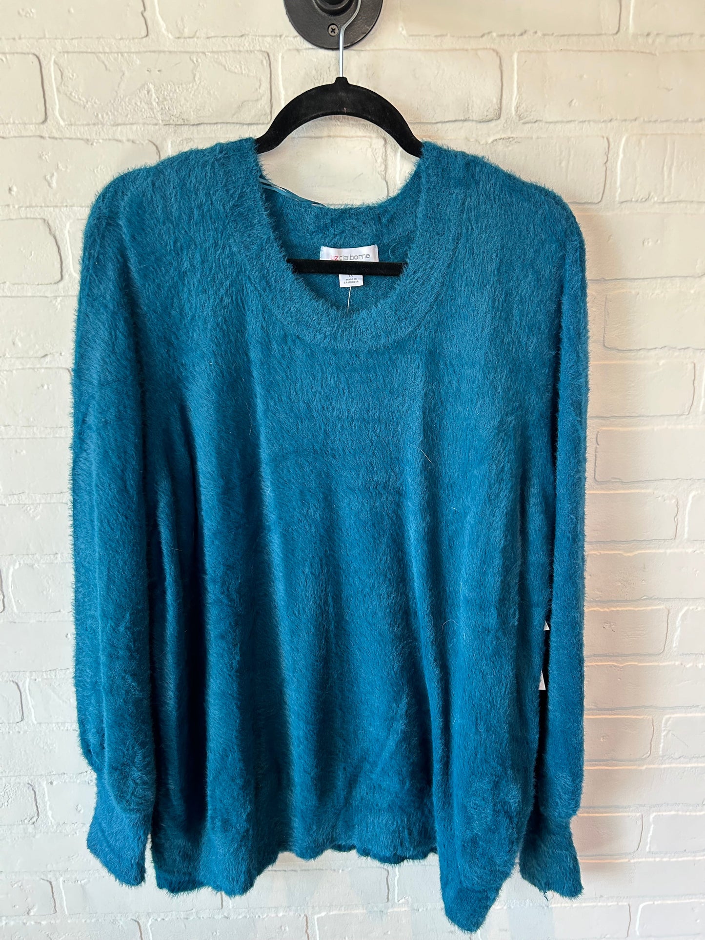 Sweater By Liz Claiborne In Blue, Size: 1x