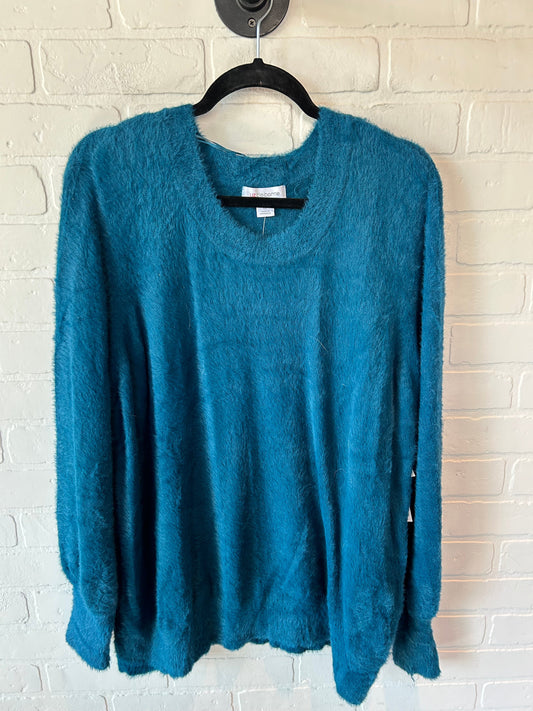 Sweater By Liz Claiborne In Blue, Size: 1x