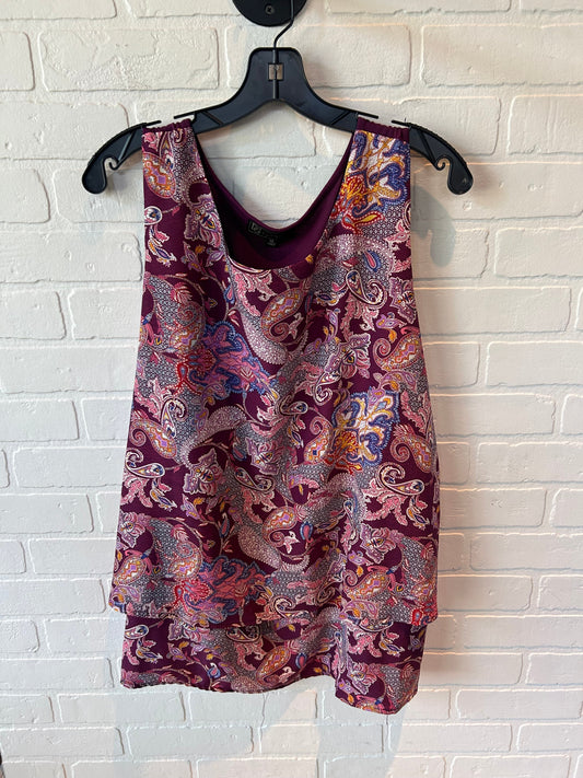 Top Sleeveless By Diane Gilman In Pink & Purple, Size: 1x