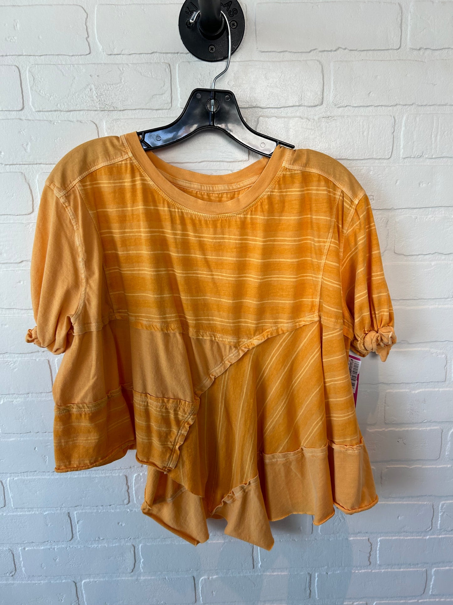 Top Short Sleeve By Anthropologie In Orange, Size: Xxs