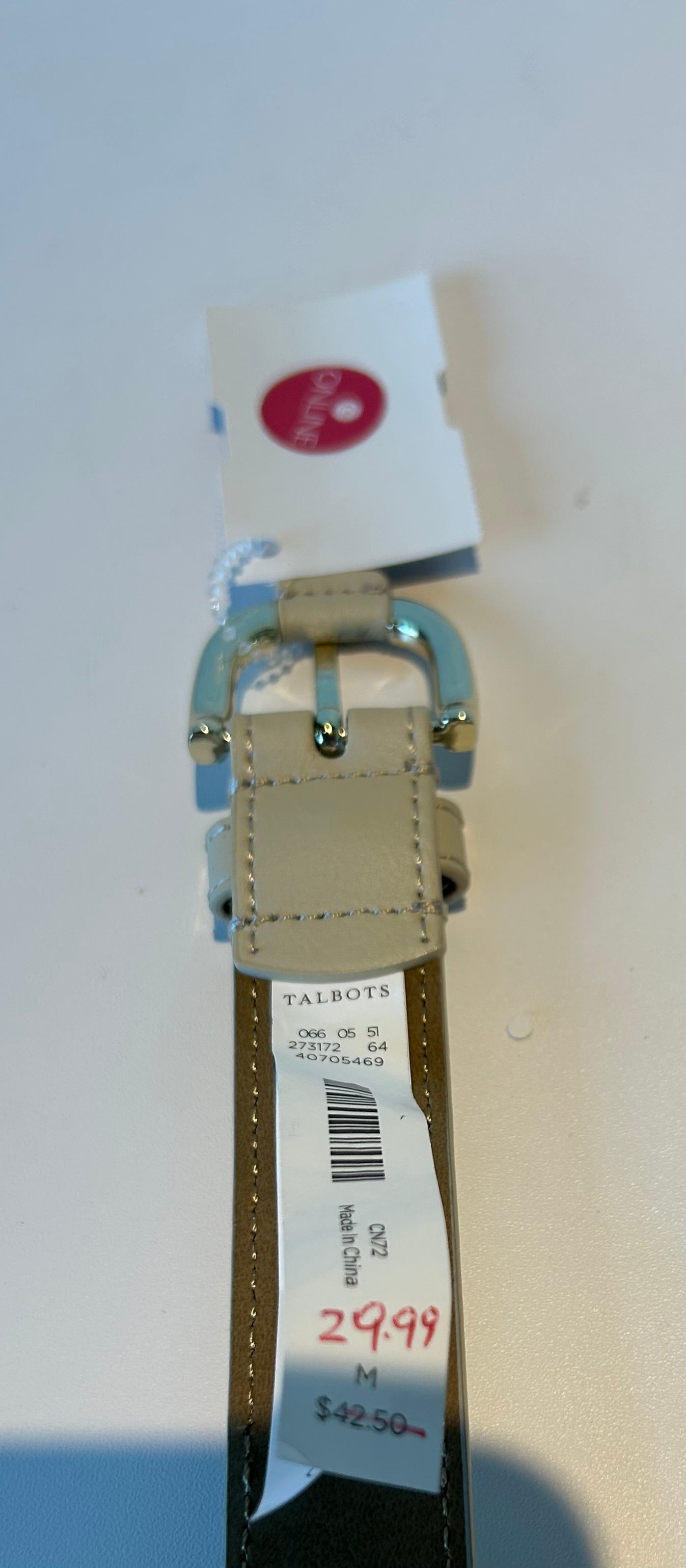 Belt By Talbots, Beige Size: Medium