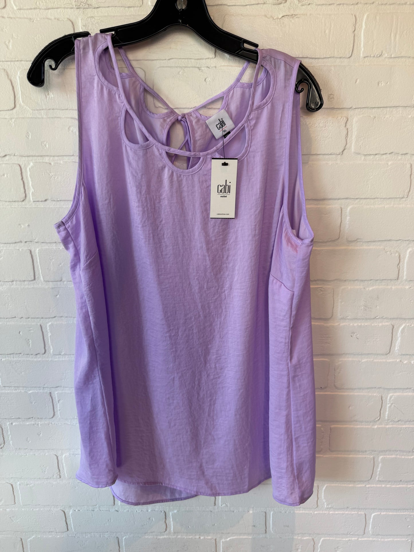 Top Sleeveless By Cabi In Purple, Size: Xl