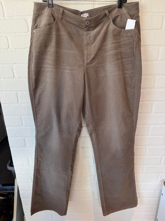 PANTS CORDUROY J. JILL in BROWN, Size: 18