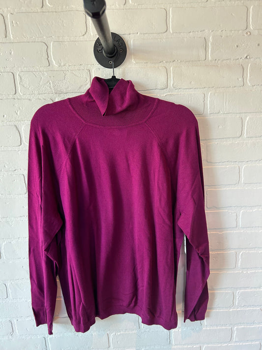 Sweater By Talbots In Purple, Size: 3x