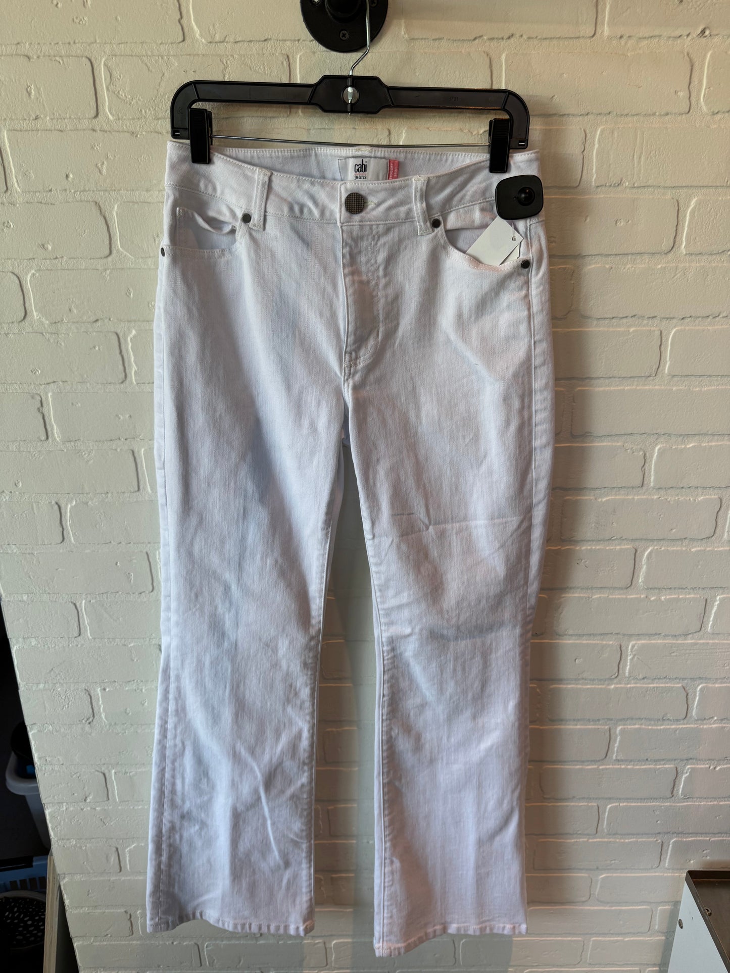 Jeans Boot Cut By Cabi In White, Size: 6