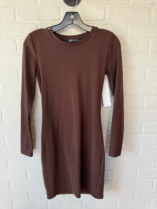 Dress Casual Short By Zara In Brown, Size: M