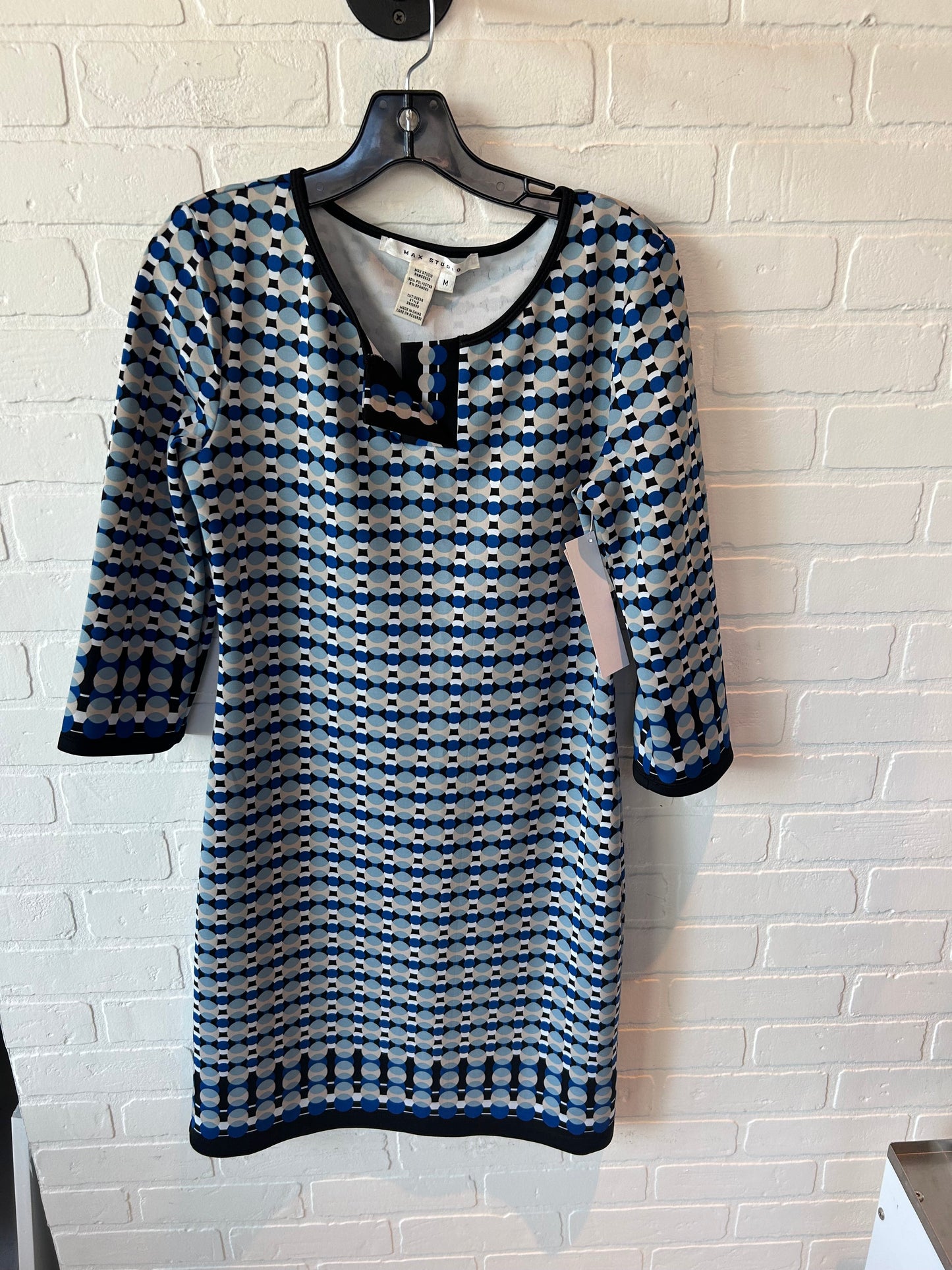 Dress Casual Midi By Max Studio In Black & Blue, Size: M