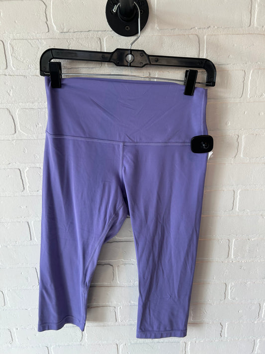 Athletic Capris By Lululemon In Purple, Size: 8