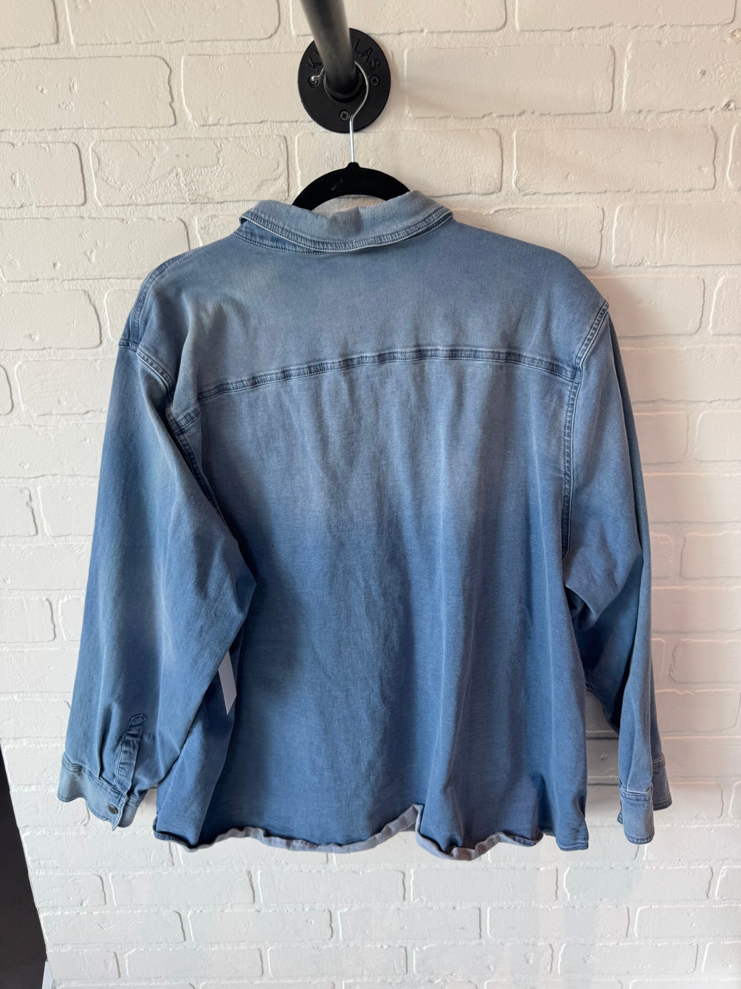 Top Long Sleeve By Coldwater Creek In Blue Denim, Size: 3x