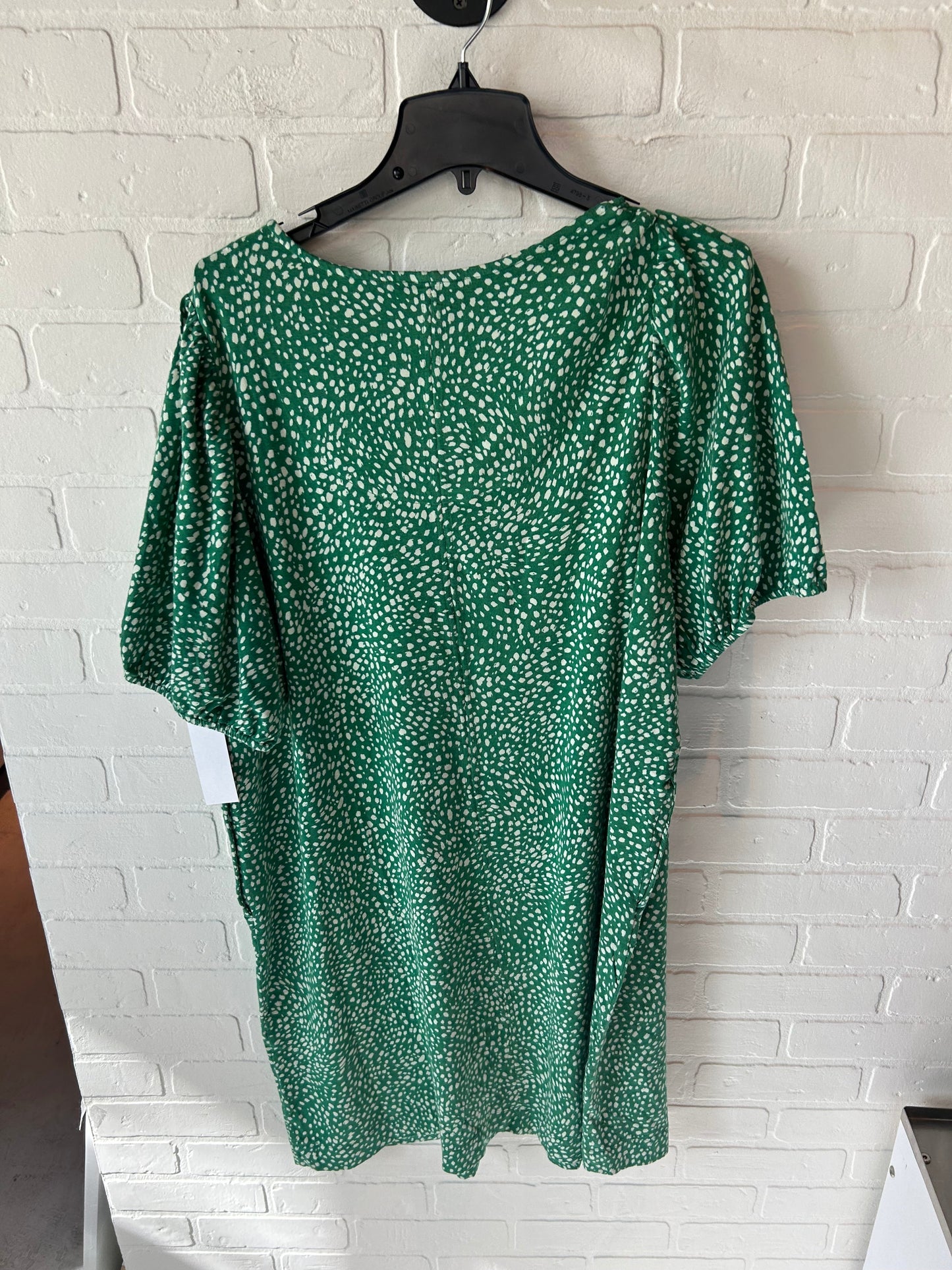 Dress Casual Midi By J. Jill In Green & White, Size: Xl