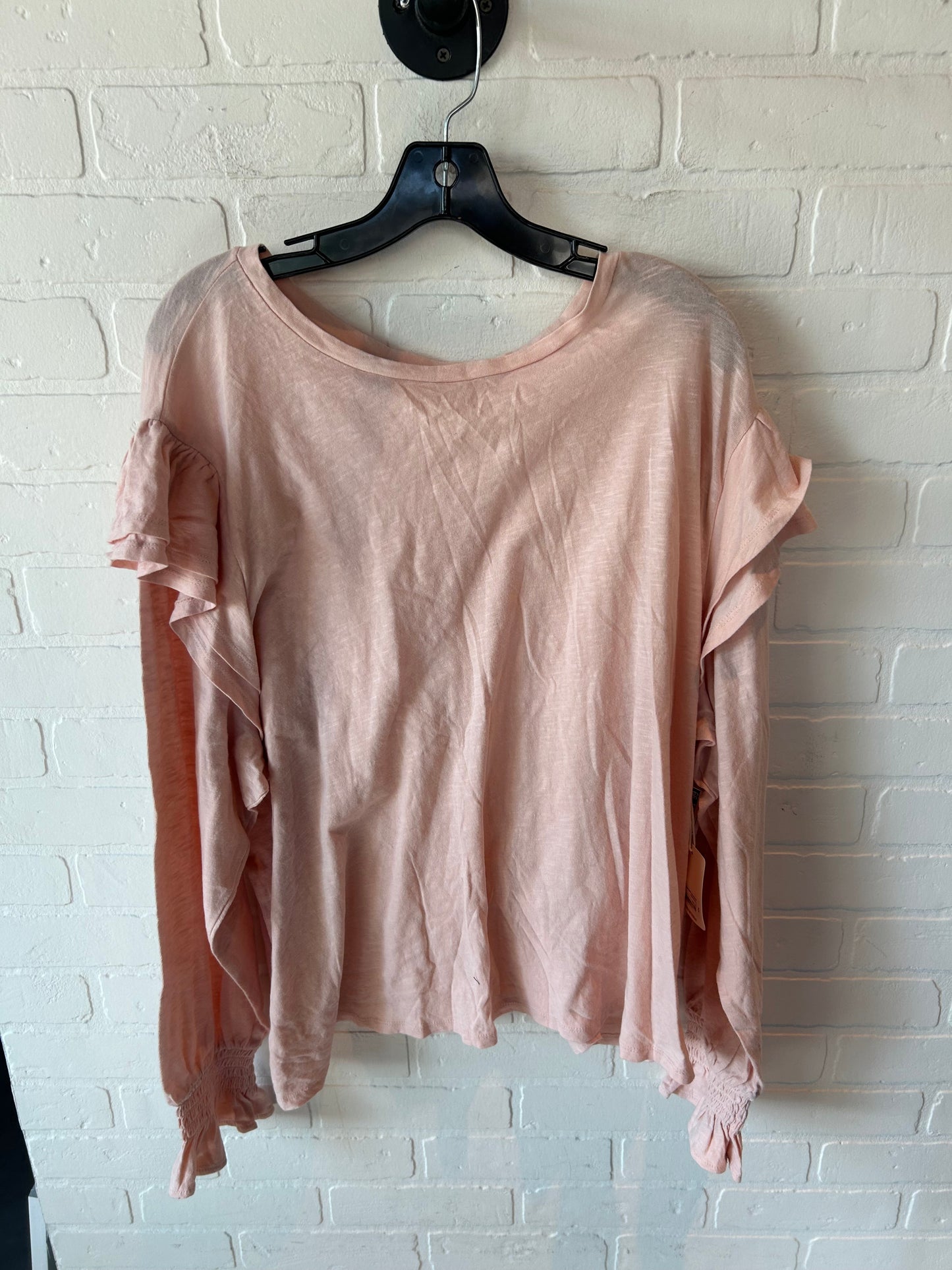 Top Long Sleeve By Ana In Peach, Size: 3x