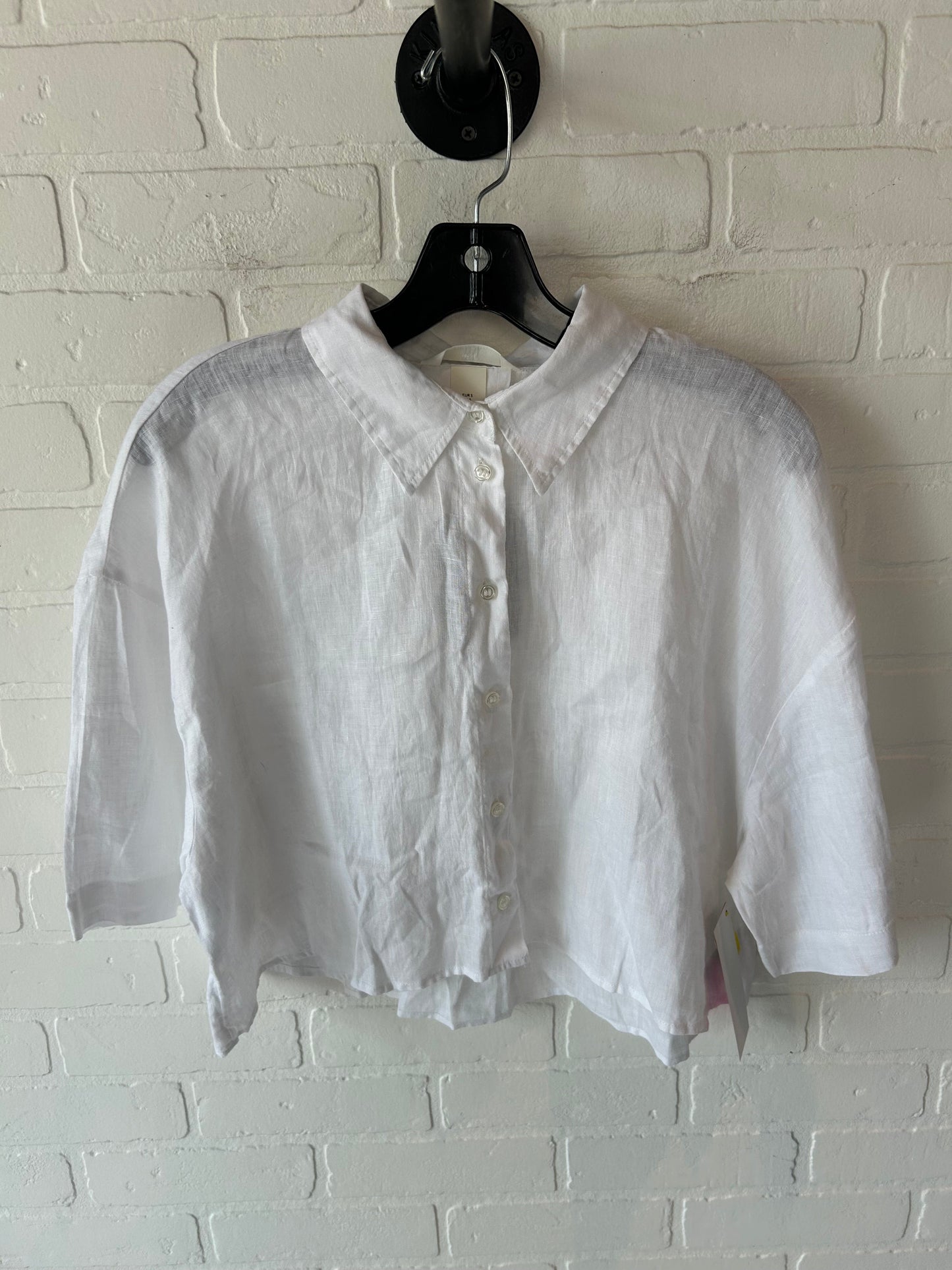 Top Short Sleeve By H&m In White, Size: S