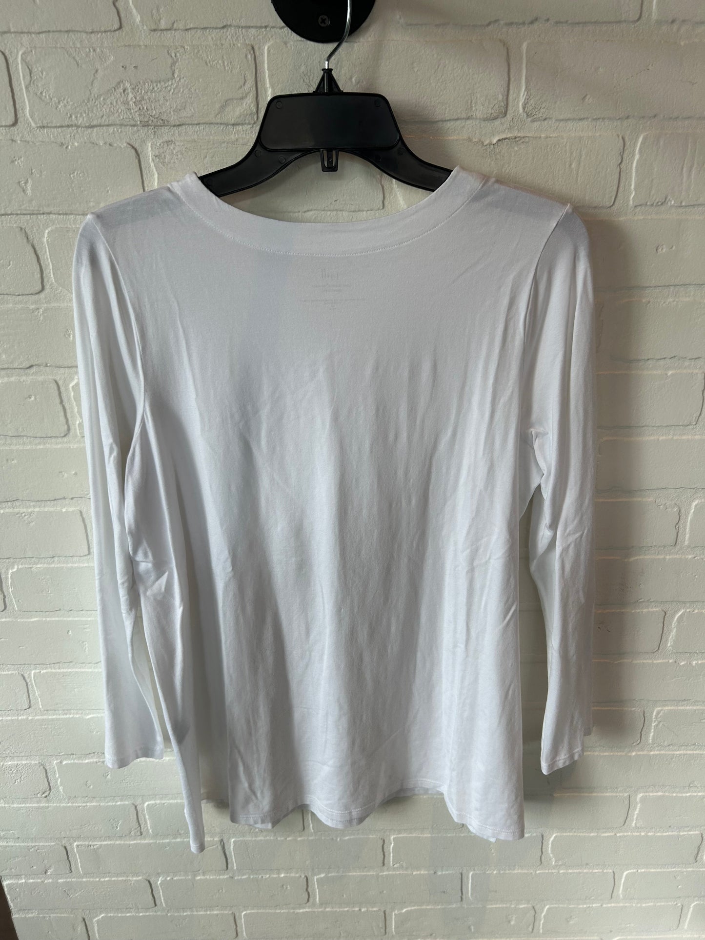 Top Long Sleeve Basic By J. Jill In White, Size: Mp