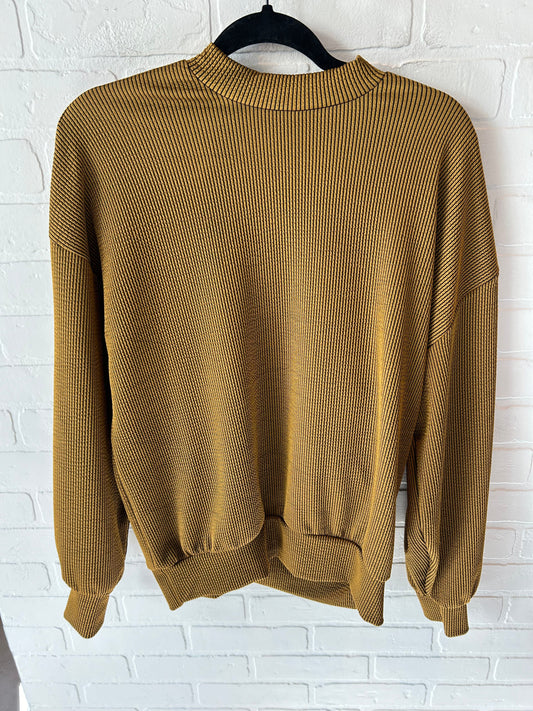 Top Long Sleeve By Zara In Black & Yellow, Size: S