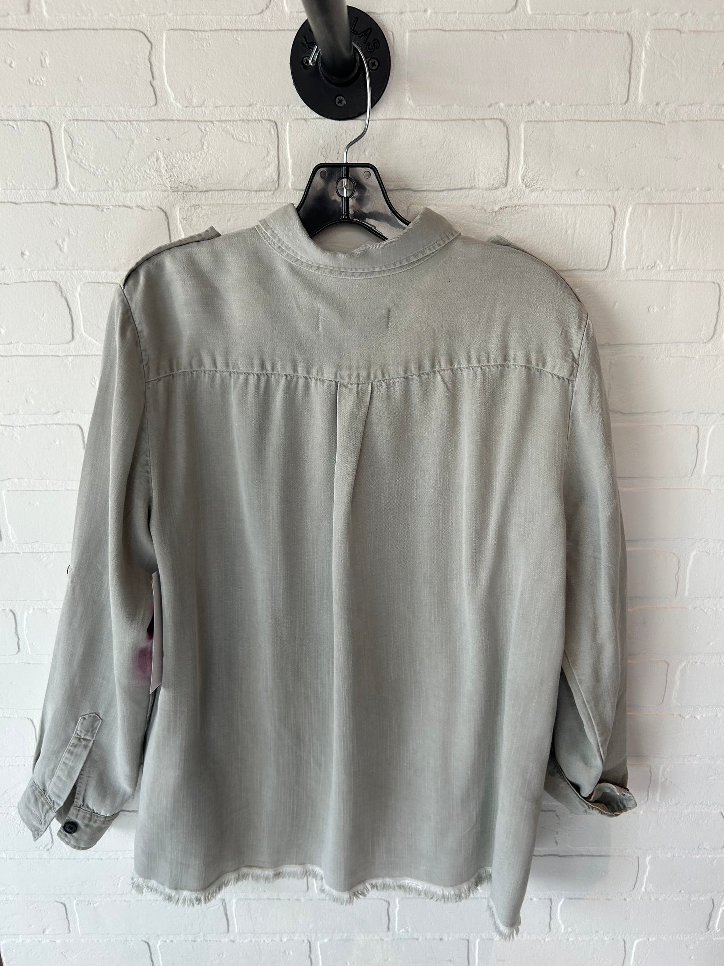 Top Long Sleeve By Zara In Grey, Size: Xl