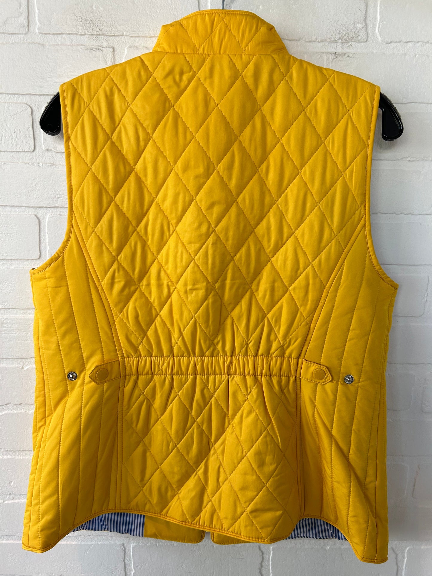 Vest Puffer & Quilted By Talbots In Yellow, Size: Mp