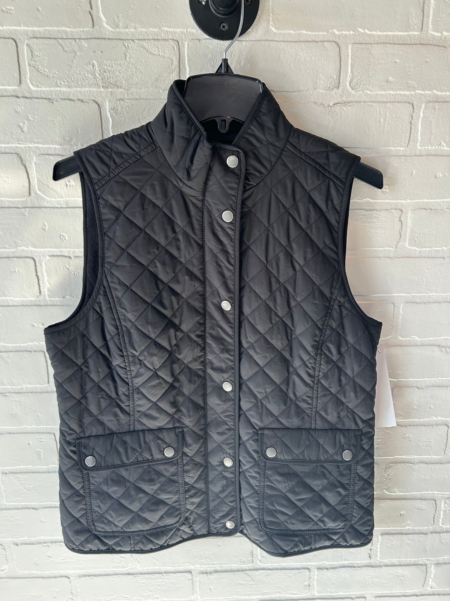 Vest Puffer & Quilted By Talbots In Black, Size: Mp