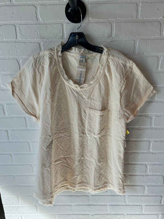 Top Short Sleeve By Sundance In Cream, Size: Xl